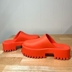 Jeffrey Campbell Orange Clogge Clogs